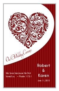 Wedding Program Cover Template 6C - Version 3